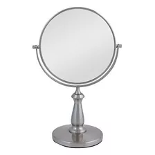 Zadro Van48 Two-sided Vanity Swivel Mirror, Satin Nickel, 1