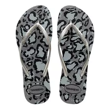 Ojotas Havaianas Slim Animals Mujer Original Negra