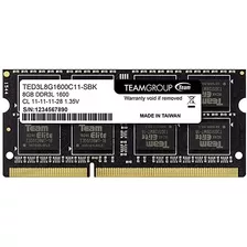 Memoria Teamgroup, 8gb, Ddr3l, Sodimm, 1600mhz