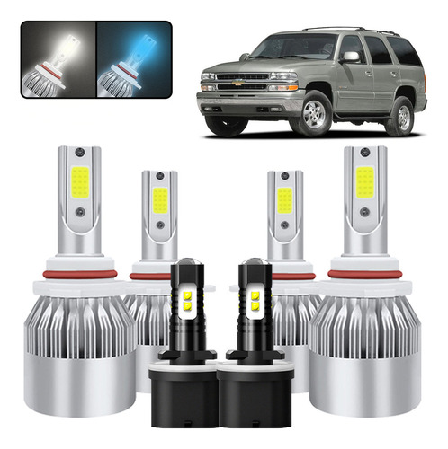 Kit De Faros Led 9005+h8/h9/h11 Y Luces Antiniebla H16 6000k Chevrolet Suburban