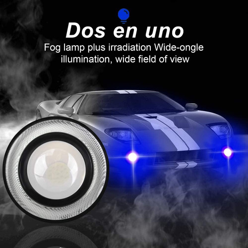 2 Faros Led Ojo De ngel Niebla 3.5 Pulgadas Auto Universal Foto 5