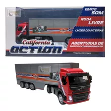 Caminhão Volvo Container - Som E Luz California Action 1/50