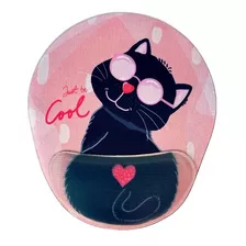 Mousepad Ergonômico Confort Neoprene Apoio De Punho - Gato