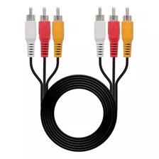 Cable Audio Y Video Rca 3x3 1.5 Metros