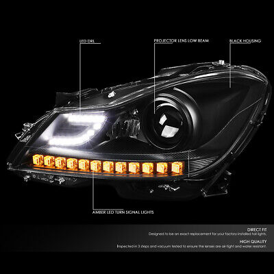 For 11-15 Mercedes-benz C-class W204 Led Drl Projector H Zzf Foto 2