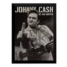 Quadro Johnny Cash Foto Clássica Poster Moldurado