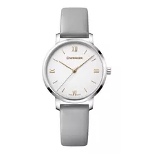 Relógio Feminino Suíco Wenger Metropolitan Donnissima Cinza Cor Do Bisel Prata Cor Do Fundo Branco