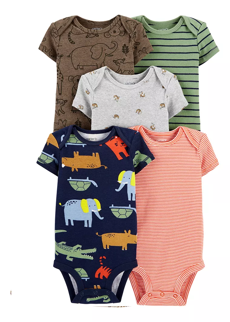 Carters Pack 5 Bodies Animales