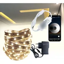 Fita Led 3528 Branco Quente 3k Ip20 Controle Wifi App Alexa Cor Da Luz Branco-quente Tensão De Operação 12v 110v/220v