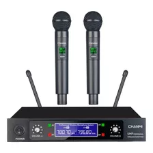 Microfonos Inalambricos Tk100 Gc Profesionales 2 Canales Uhf