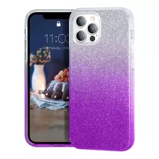 Funda Mateprox Para iPhone 12/12 Pro Glitter Purple