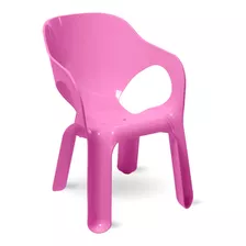 02 Cadeira Infantil Plastica P/ Criança Rosa Meninas Xplast 