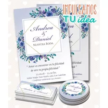 Tarjeta De Boda Lila Con Flores Para Imprimir