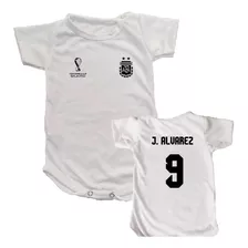 Body Bebe Camiseta Julian Alvarez 9 Afa Mundial Argentina