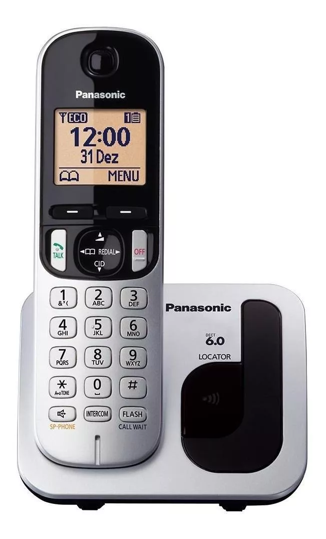Telefone Sem Fio Panasonic Kx-tgc212 Prateado