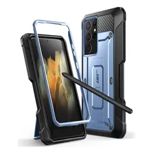 Funda Protectora Para Samsung Galaxy S21 Ultra - Azul/negra