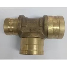 Tee Bronce De 1/2 X 1/2 X 3/8 Para Tubería Pex De 1/2 