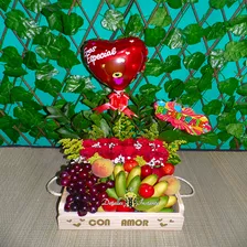 Arreglo De Flores Para Cumpleaños De Mamá, Frutas, Bogotá!