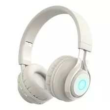 Auriculares Bluetooth Microfono Vincha Luz Bt06c Fingertime Color Beige