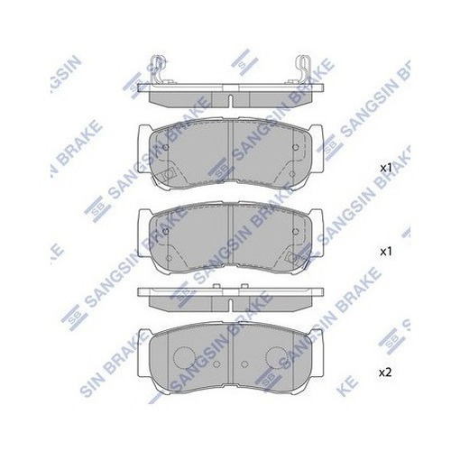 Pastillas Freno Traseras Para Hyundai Santa Fe (06-10) Foto 2