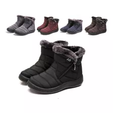 Botas Femeninas De Neve Quentes De Inverno Con Cremallera