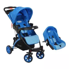 Cochecito De Paseo Felcraft Travel System Triana Ts925 Azul Con Chasis Color Negro