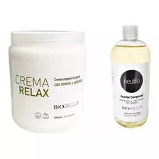 Combo Crema Relax 1 Kg + Aceite Neutro 500ml Biobellus