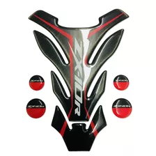 Adesivo Tank Pad Tanque Moto Kawasaki Zx10r Carbono/vermelho