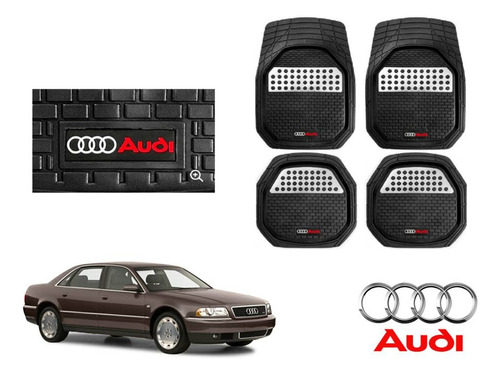 Tapetes 3d Logo Audi + Cubre Volante A8 1996 A 2000 2001 Foto 2