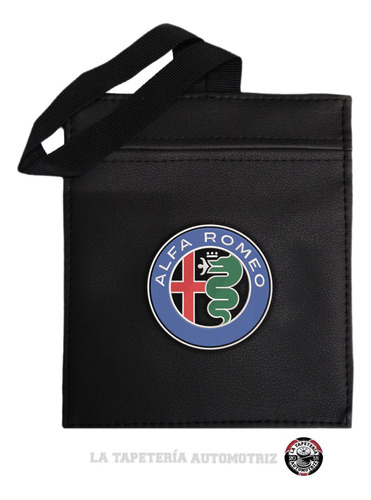 Bolsa De Basura Para Carro Alfa Romeo  Logo Azul Foto 2