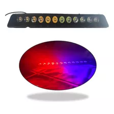 Torreta Barra Led Estrobo Para Auto Vidrio Frontal Rojo Azul