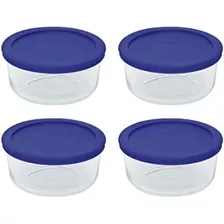 Plato Redondo Pyrex Storage De 4 Tazas, Transparente Con Tap