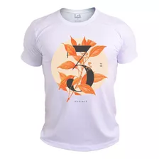 Camiseta Estampada Folhagem Três Algodão Premium