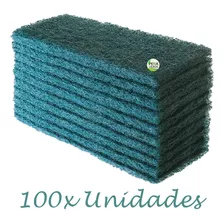 Fibra De Limpeza Pesada Verde 23x10cm Resistente Kit 100 Un