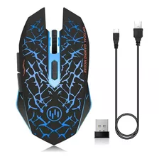 Mouse Inalambrico Vegcoo C12 Azul Silent Click 7 Botones