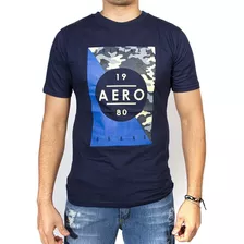 Remera Aeropostale Manga Corta Camo V Neck Tee Hombre Aero