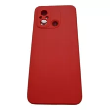 Capa Capinha Compativel Xiaomi Redmi 12c Silicone Aveludado Cor Vermelho