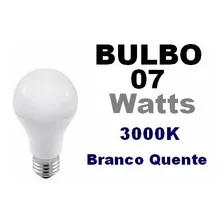 Bulbo 7w E27 Mod A60 - 3000k Branca Quente