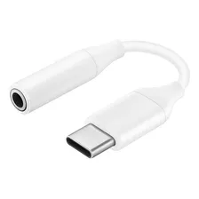 Adaptador De Audio Usb Tipo-c A 3.5mm Conectorjack Audífono Color Blanco