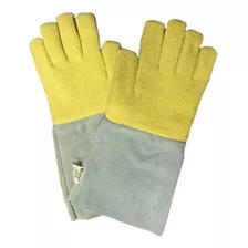 Guante Kevlar Gamisol Para Alta Temperatura C/ Puño De Cuero