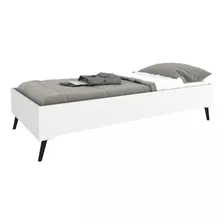 Cama Solteiro Retrô Montessoriana Multimóveis Fg2996 Bco/pto Cor Branco/preto