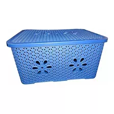 Cesta Cesto Canasta Caja Organizadora Con Tapa Set X3 Closet