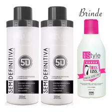 Semi Definitiva 5d Alisa Afro Liso Espelhado 2x300ml+ Brinde