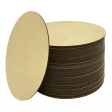 Sousplat Bolacha 10 Unidades Mdf 3mm Cru Base Prato 33cm