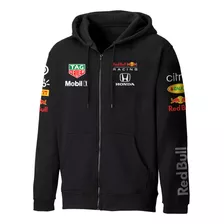 Hoodie Campera Canguro Capucha Algod. Moto Racing R+ Bull F1