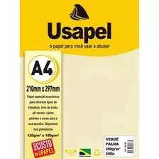 Papel Verge 180g A4 Usapel 210x297mm Pct 50 Folhas Palha