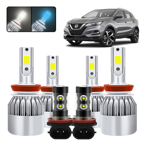 Kit Faros Delanteros Led Luz Alta Y Luz Baja Para Nissan