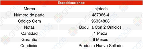 Inyector Combustible Mpfi Forenza 4cil 2.0l 04/05 8141819 Foto 2