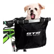 Cesta De Tecido Preta Para Pet C/suporte Engate Rapido Gts