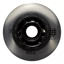 Set De 8 Ruedas Para Patines 80mm Black Color Clear